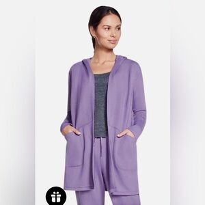 Skechers Lavender Hooded Cardigan - Sz L!